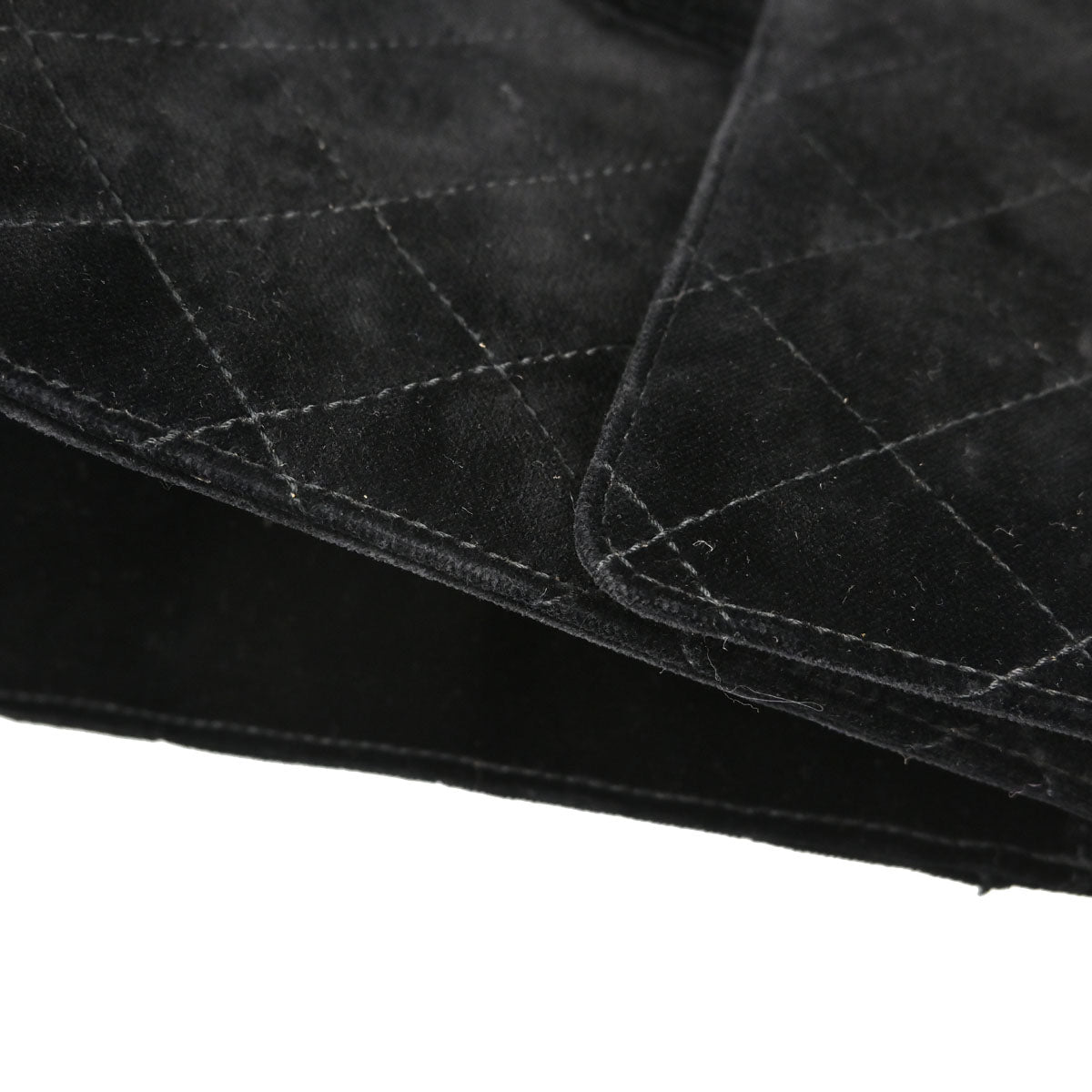 Chanel 1997-1999 Black Velvet Shoulder Bag