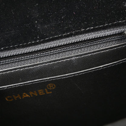 Chanel 1997-1999 Black Velvet Shoulder Bag