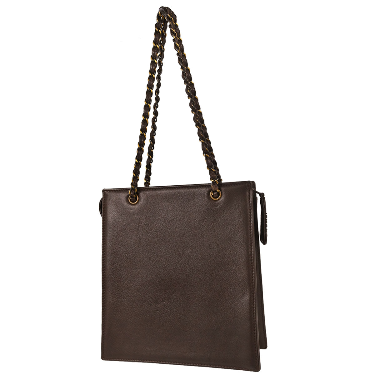Chanel Brown Calfskin Tote Handbag