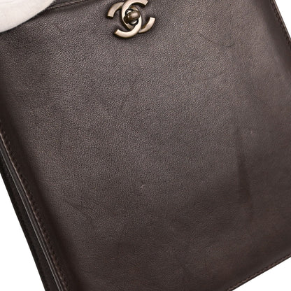 Chanel Brown Calfskin Tote Handbag