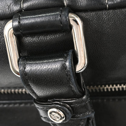 Chanel 2005-2006 Black Lambskin Mademoiselle Bowler Bag Handbag
