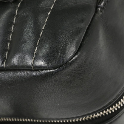 Chanel 2005-2006 Black Lambskin Mademoiselle Bowler Bag Handbag