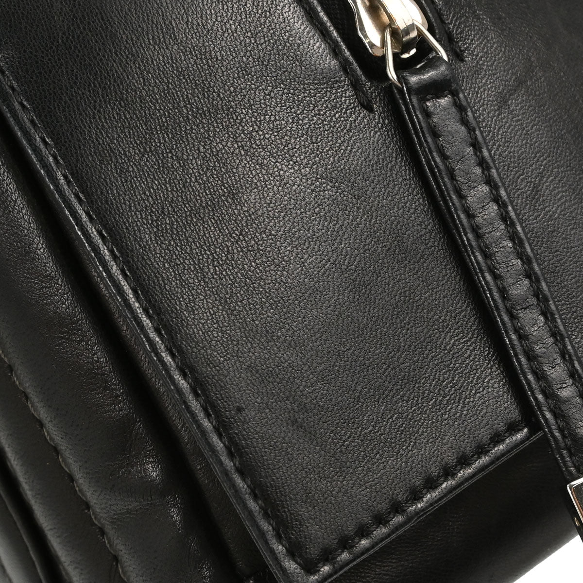 Chanel 2005-2006 Black Lambskin Mademoiselle Bowler Bag Handbag