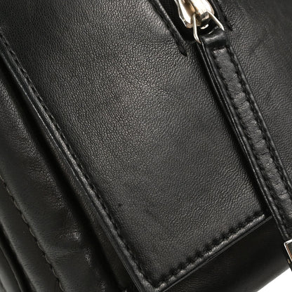 Chanel 2005-2006 Black Lambskin Mademoiselle Bowler Bag Handbag