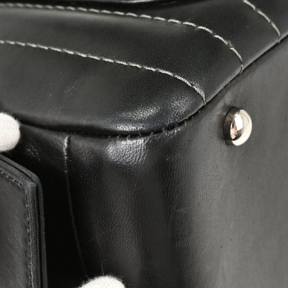 Chanel 2005-2006 Black Lambskin Mademoiselle Bowler Bag Handbag
