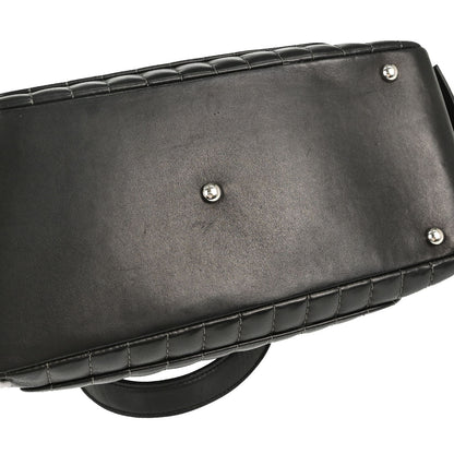 Chanel 2005-2006 Black Lambskin Mademoiselle Bowler Bag Handbag