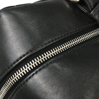 Chanel 2005-2006 Black Lambskin Mademoiselle Bowler Bag Handbag