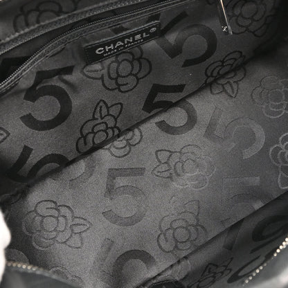 Chanel 2005-2006 Black Lambskin Mademoiselle Bowler Bag Handbag