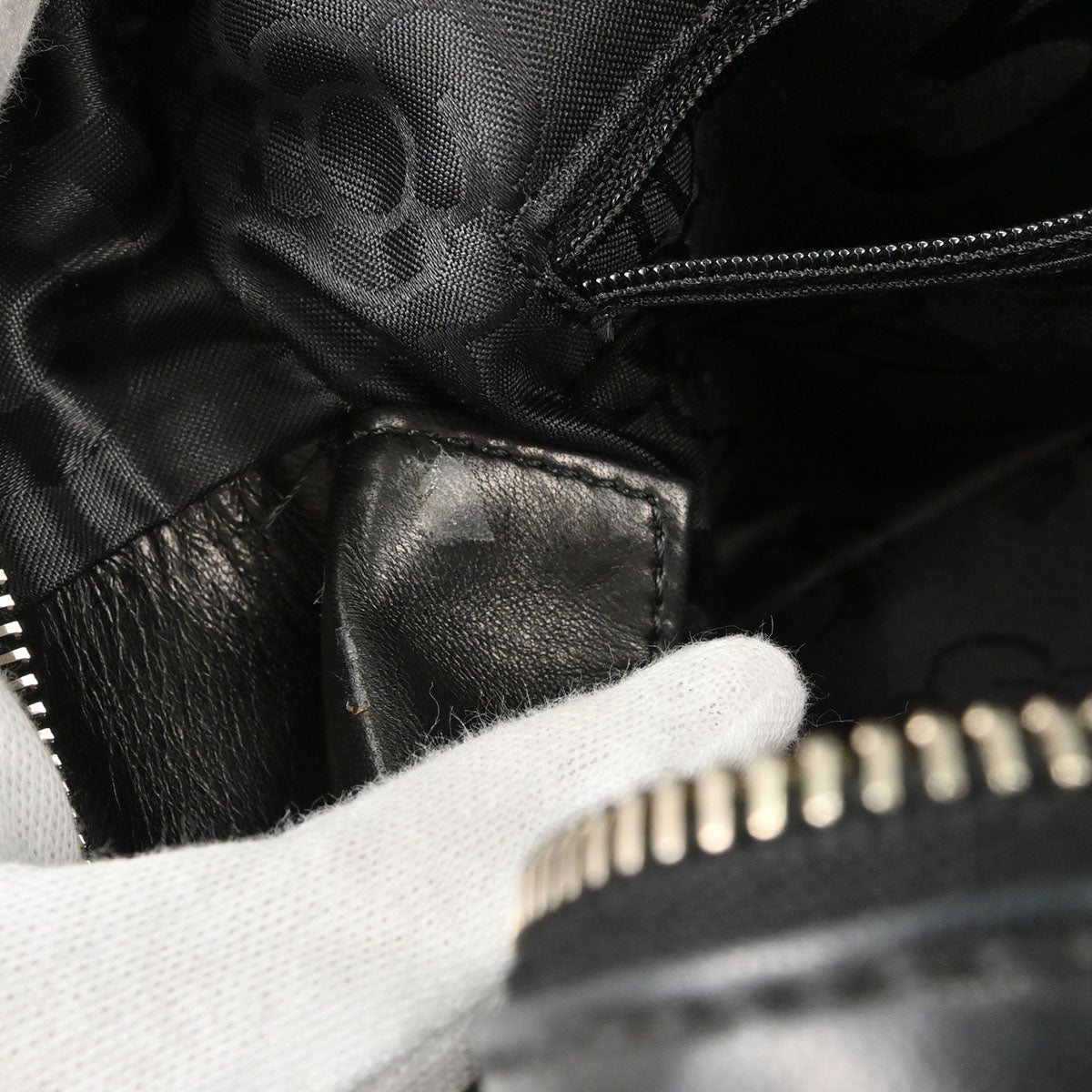Chanel 2005-2006 Black Lambskin Mademoiselle Bowler Bag Handbag