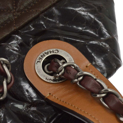Chanel Brown Calfskin In-The-Mix 2way Tote Handbag