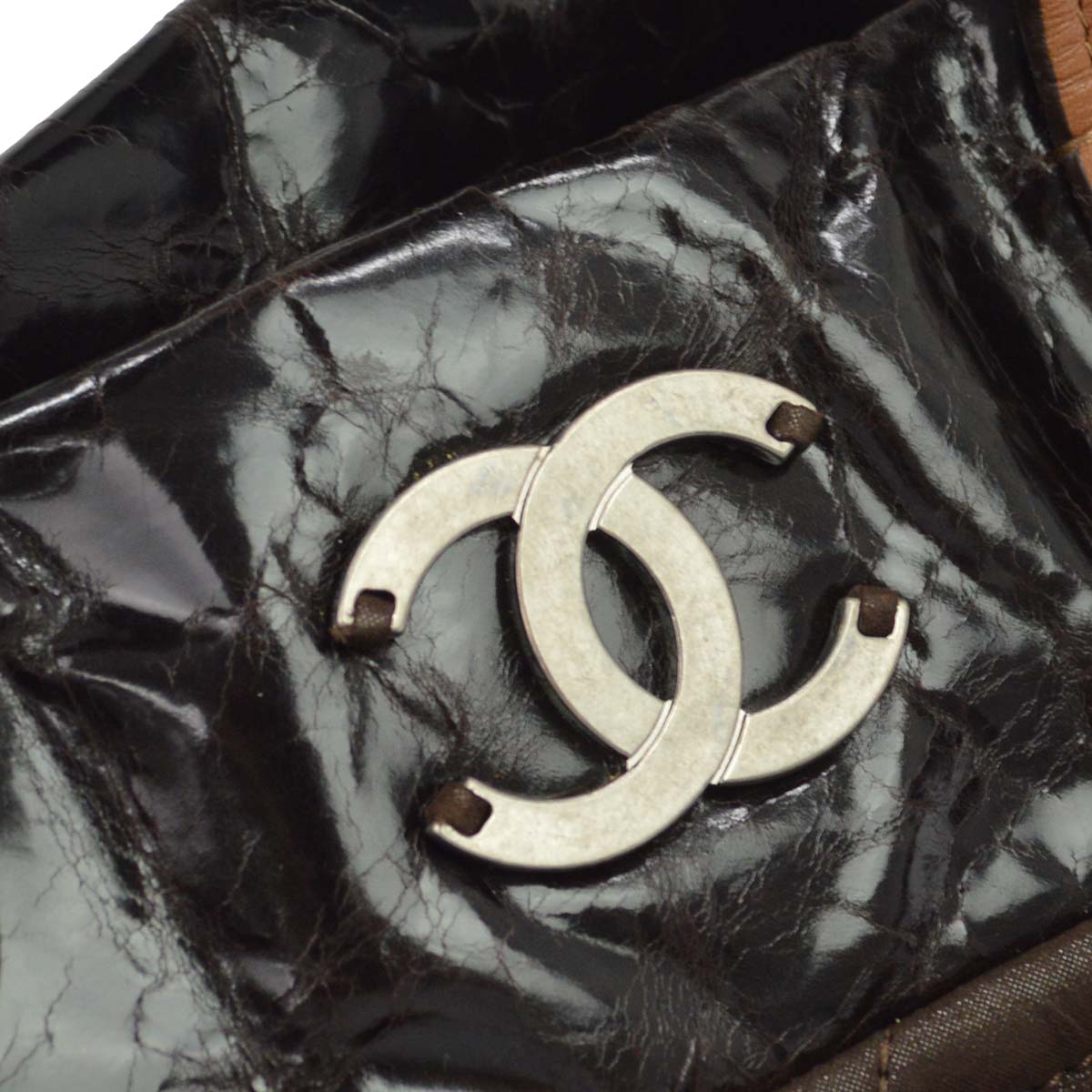 Chanel Brown Calfskin In-The-Mix 2way Tote Handbag