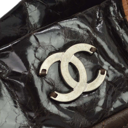 Chanel Brown Calfskin In-The-Mix 2way Tote Handbag