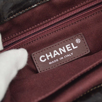 Chanel Brown Calfskin In-The-Mix 2way Tote Handbag