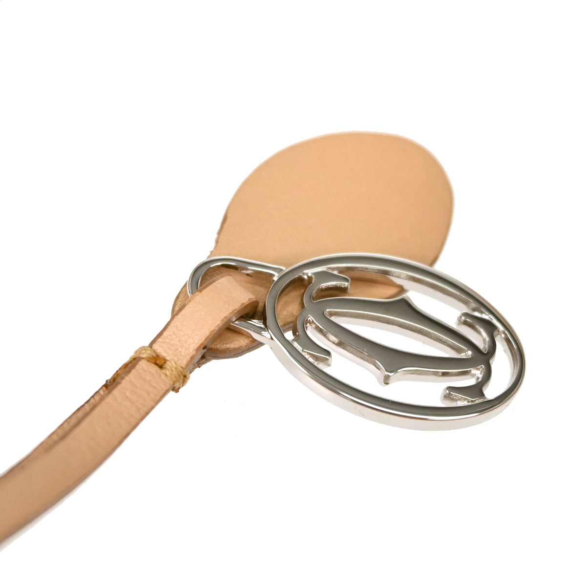 Cartier Beige Leather Cabochon Handbag