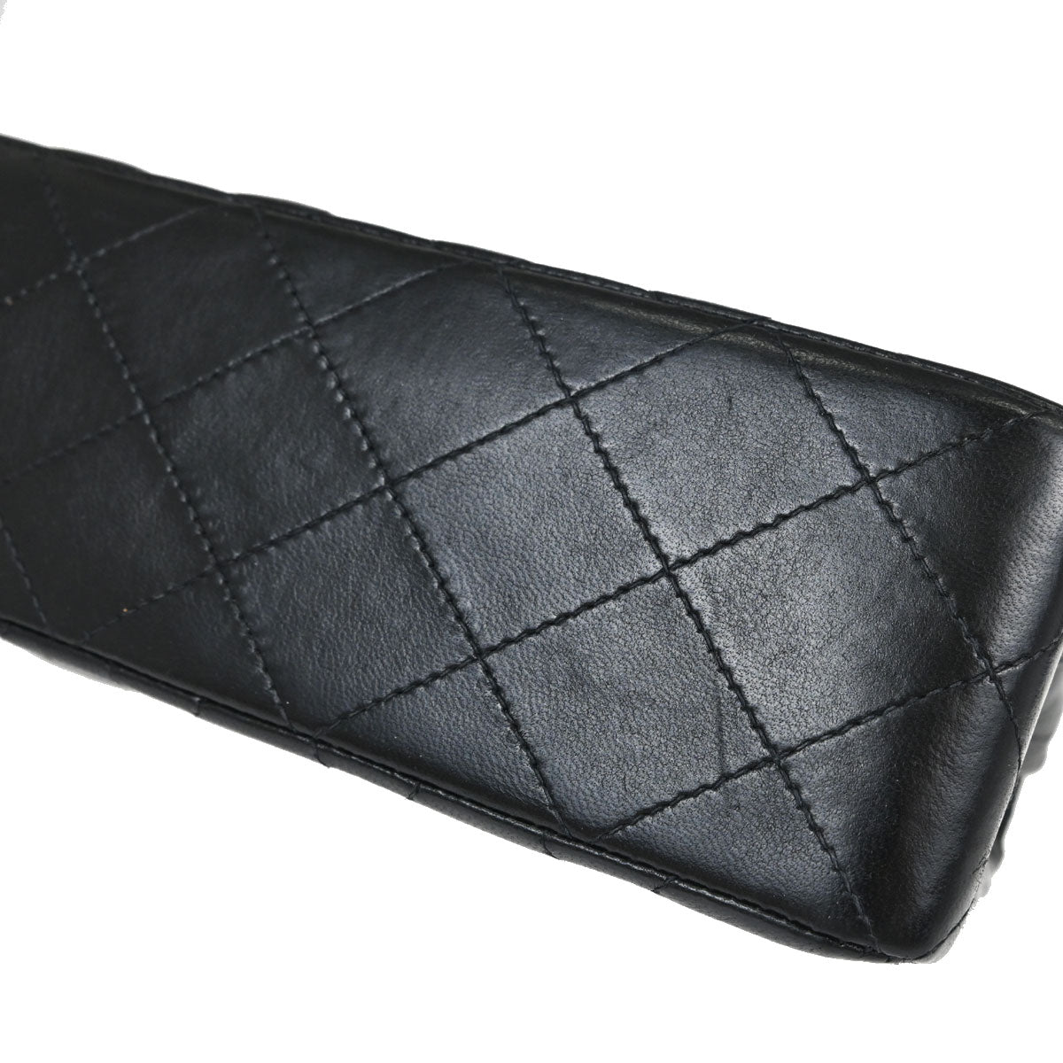 Chanel Black Lambskin Small Double Flap Shoulder Bag
