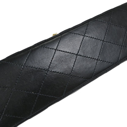 Chanel Black Lambskin Small Double Flap Shoulder Bag