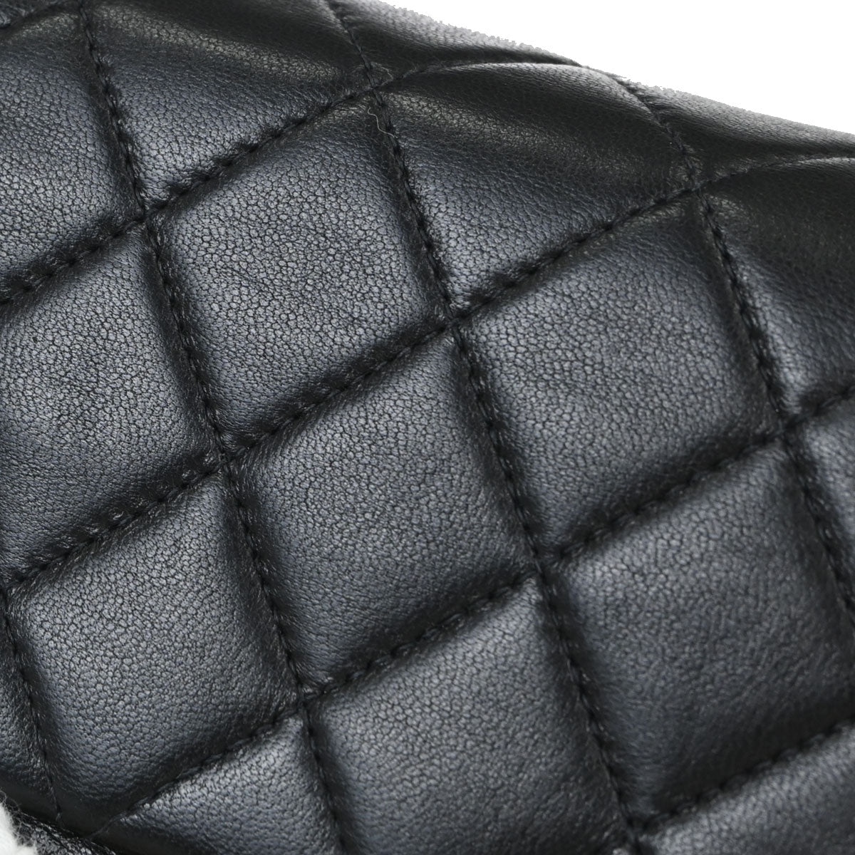 Chanel Black Lambskin Small Double Flap Shoulder Bag