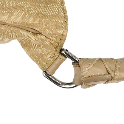Christian Dior Beige Jacquard Nylon Diorissimo Lovely Handbag