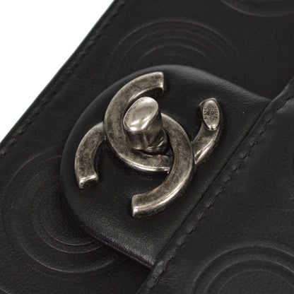 Chanel 2019 Black Embossed Calfskin Coco Shoulder Bag