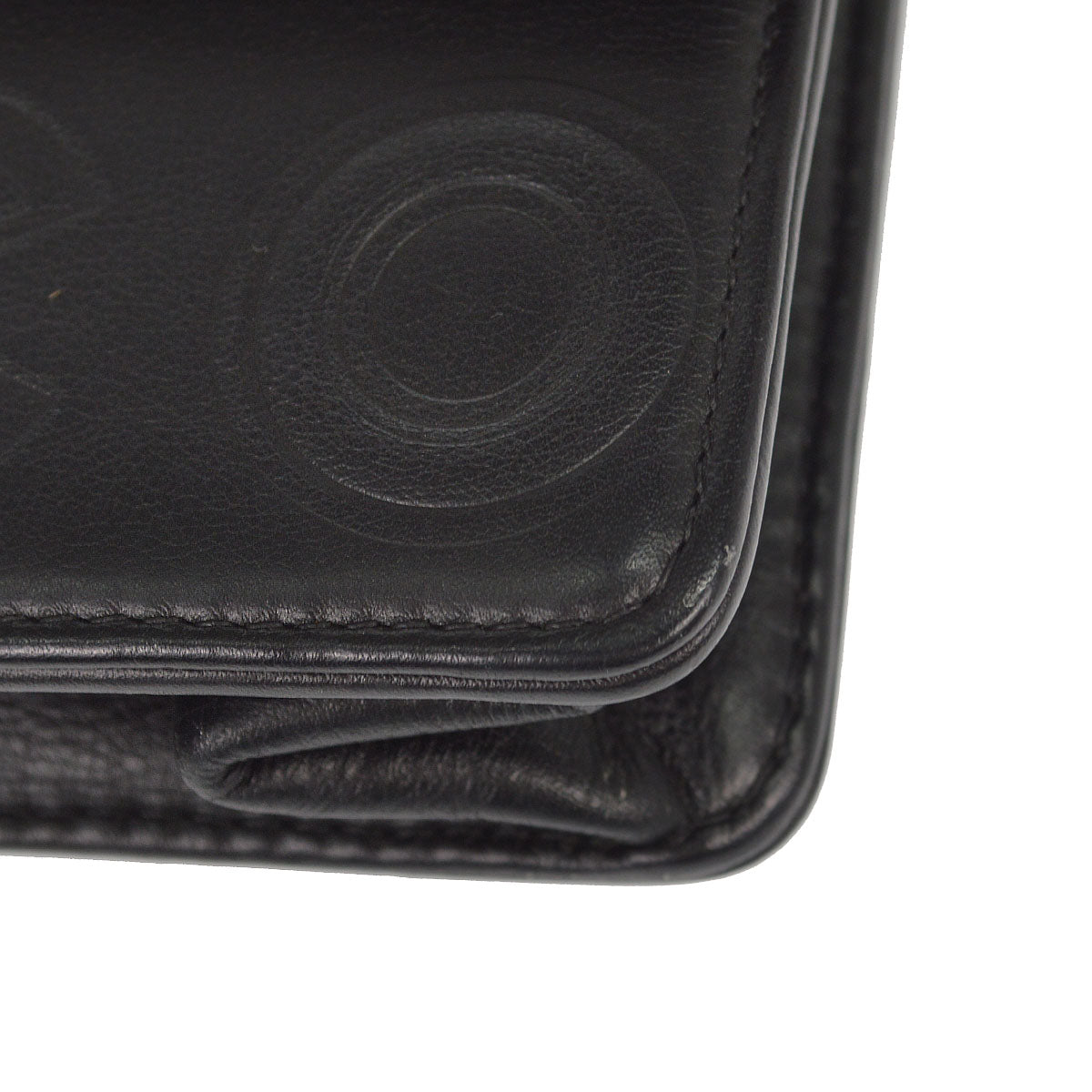 Chanel 2019 Black Embossed Calfskin Coco Shoulder Bag