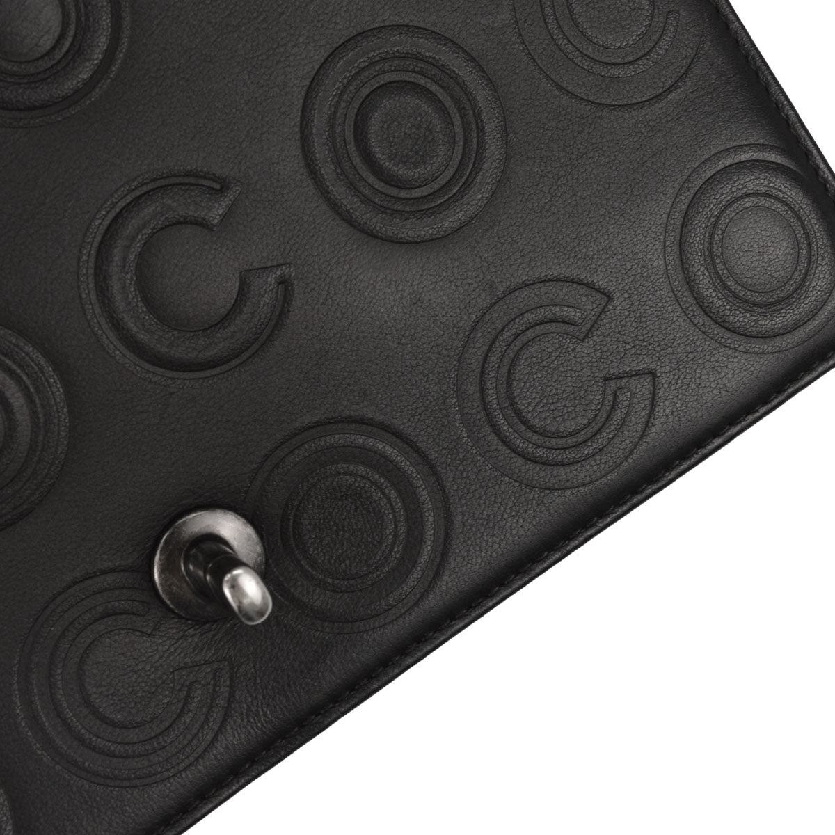 Chanel 2019 Black Embossed Calfskin Coco Shoulder Bag