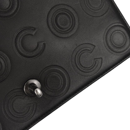Chanel 2019 Black Embossed Calfskin Coco Shoulder Bag