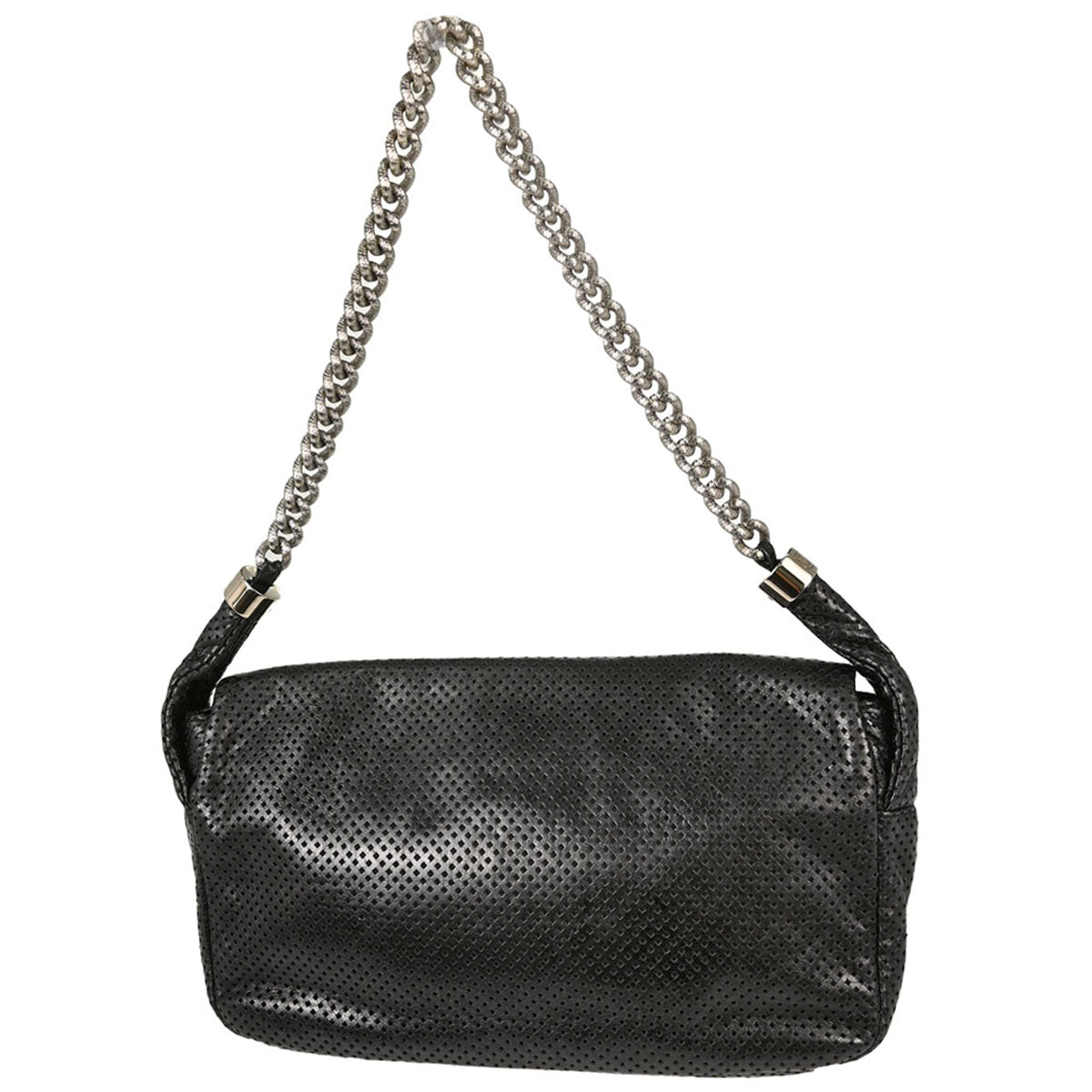 Chanel 2008-2009 Dark Gray Perforated Lambskin Rodeo Drive Shoulder Bag