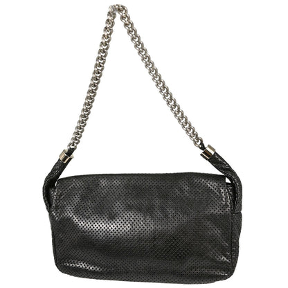 Chanel 2008-2009 Dark Gray Perforated Lambskin Rodeo Drive Shoulder Bag