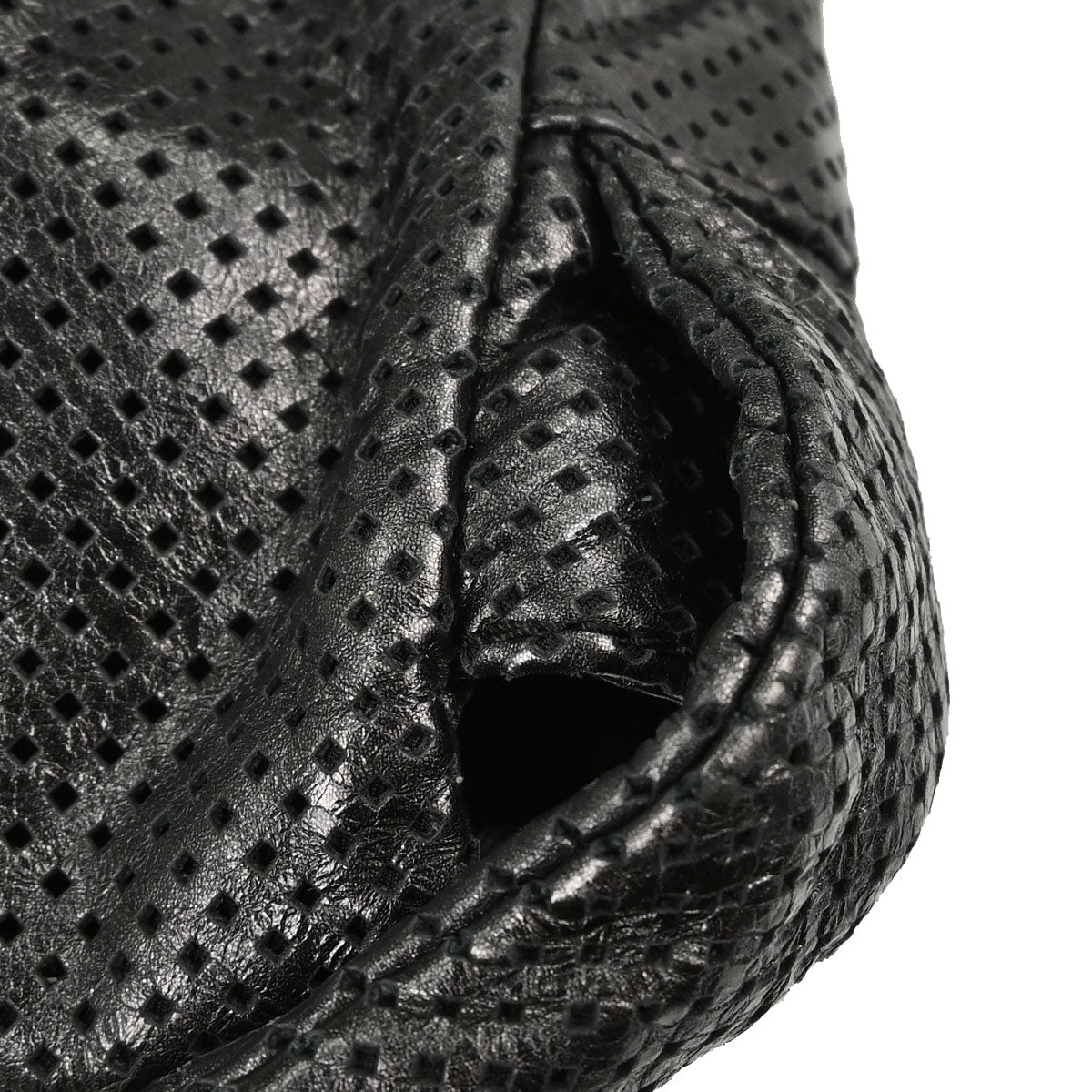 Chanel 2008-2009 Dark Gray Perforated Lambskin Rodeo Drive Shoulder Bag