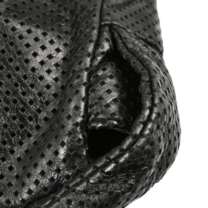 Chanel 2008-2009 Dark Gray Perforated Lambskin Rodeo Drive Shoulder Bag