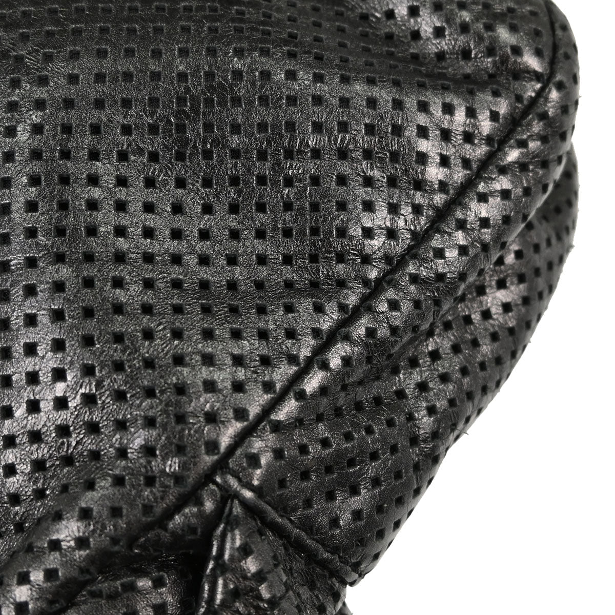 Chanel 2008-2009 Dark Gray Perforated Lambskin Rodeo Drive Shoulder Bag