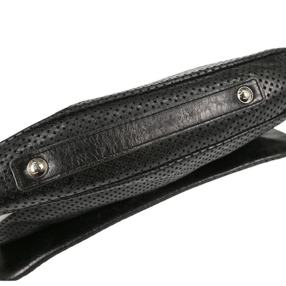 Chanel 2008-2009 Dark Gray Perforated Lambskin Rodeo Drive Shoulder Bag