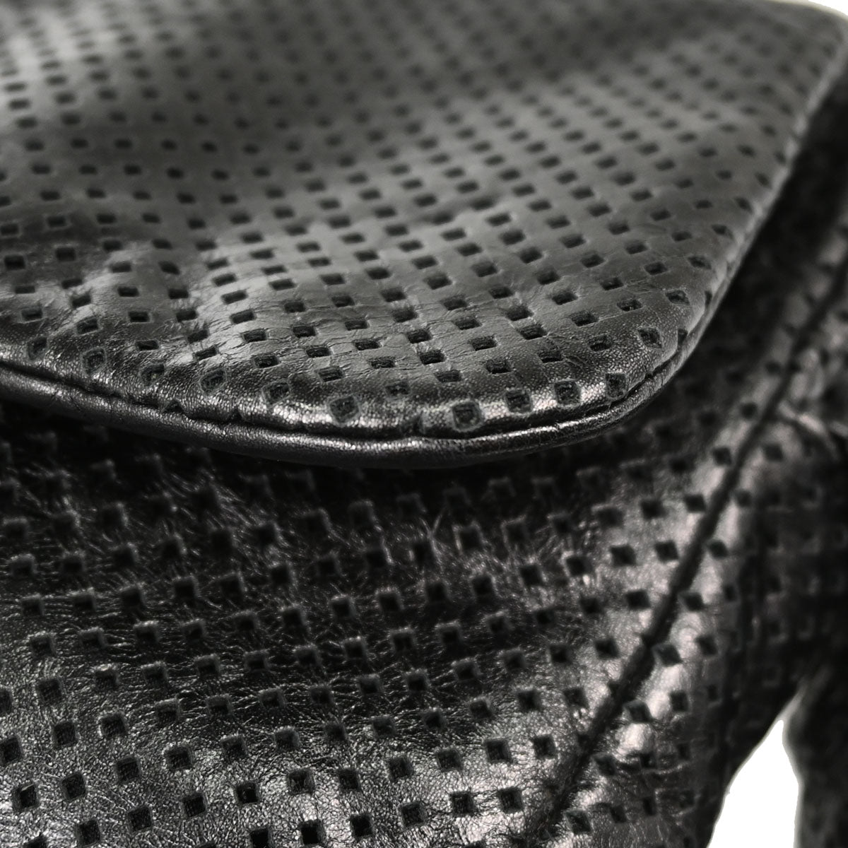 Chanel 2008-2009 Dark Gray Perforated Lambskin Rodeo Drive Shoulder Bag