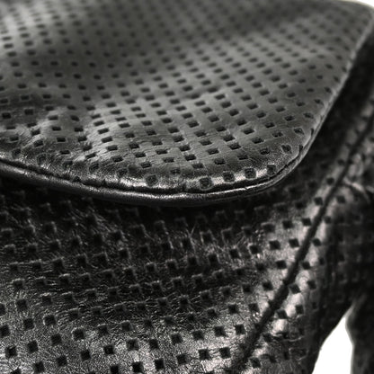 Chanel 2008-2009 Dark Gray Perforated Lambskin Rodeo Drive Shoulder Bag