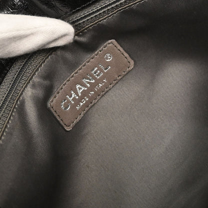 Chanel 2008-2009 Dark Gray Perforated Lambskin Rodeo Drive Shoulder Bag