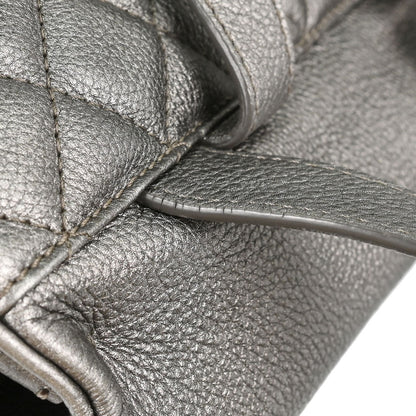 Chanel 2016-2017 Metallic Silver Calfskin Casual Rock Backpack