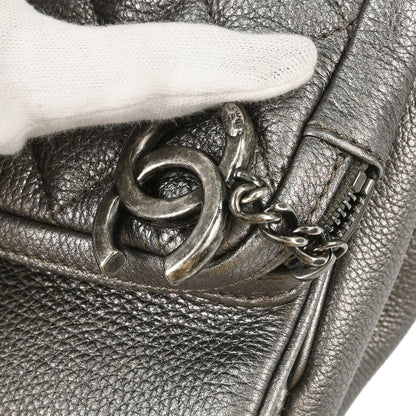 Chanel 2016-2017 Metallic Silver Calfskin Casual Rock Backpack