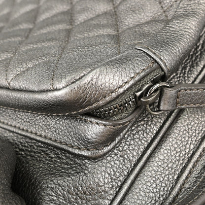 Chanel 2016-2017 Metallic Silver Calfskin Casual Rock Backpack