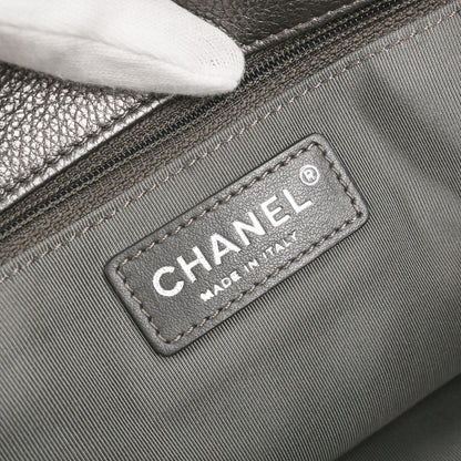 Chanel 2016-2017 Metallic Silver Calfskin Casual Rock Backpack