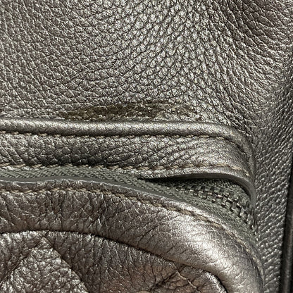 Chanel 2016-2017 Metallic Silver Calfskin Casual Rock Backpack