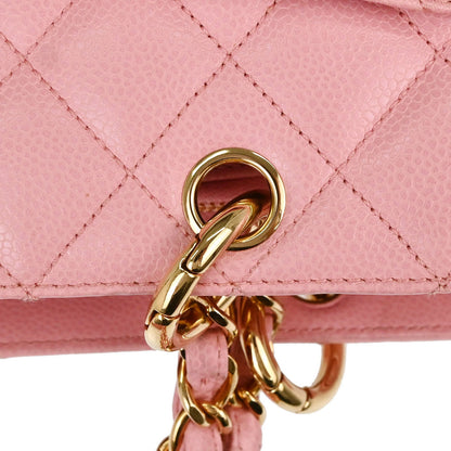 Chanel 2004-2005 Pink Caviar Skin Grand Shopping Tote GST Chain Handbag
