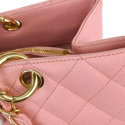 Chanel 2004-2005 Pink Caviar Skin Grand Shopping Tote GST Chain Handbag