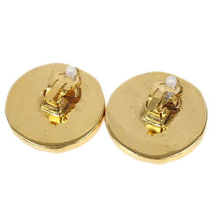 Chanel Button Clip-On Earrings Gold 25