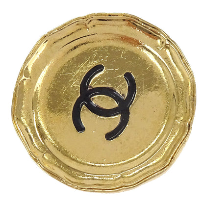 Chanel Button Clip-On Earrings Gold 25
