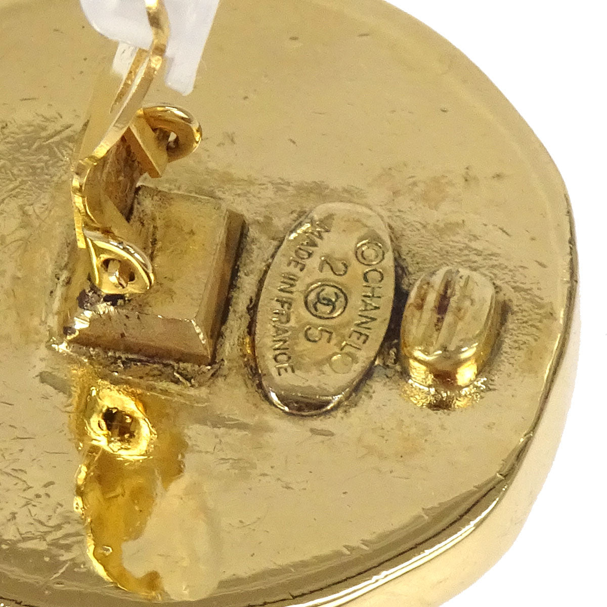 Chanel Button Clip-On Earrings Gold 25