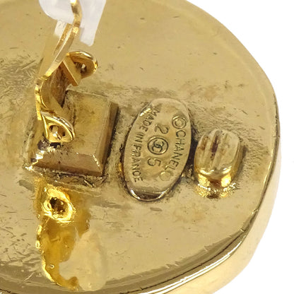 Chanel Button Clip-On Earrings Gold 25