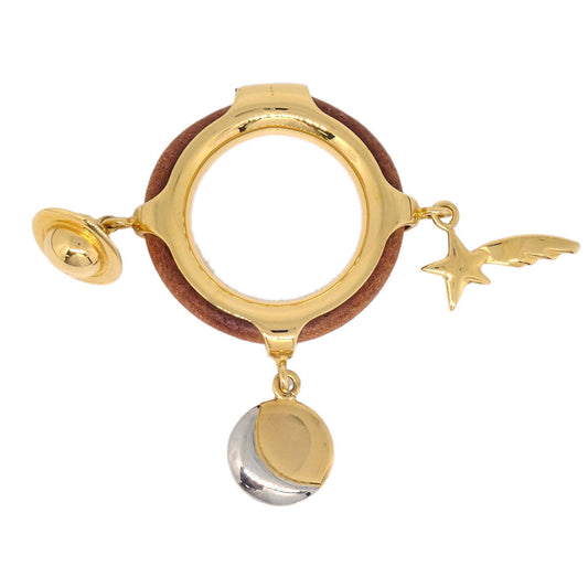 Hermes Scarf Ring Gold Saturn Moon Shooting Star Small Good
