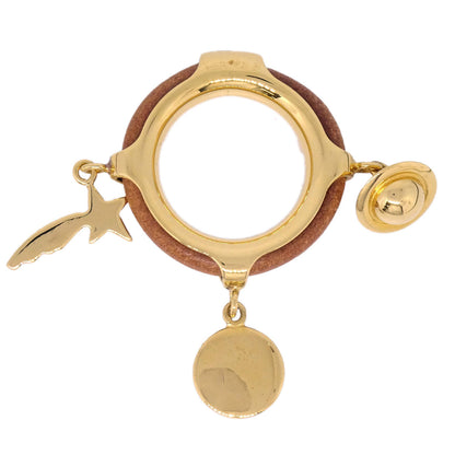 Hermes Scarf Ring Gold Saturn Moon Shooting Star Small Good