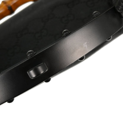 Gucci Black Bamboo GG Handbag