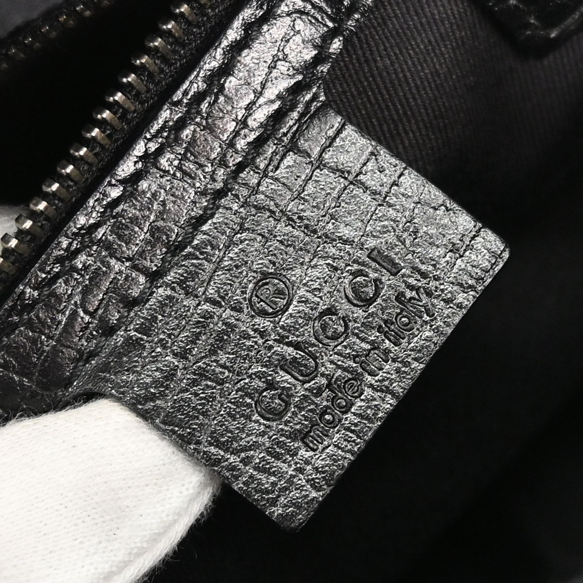 Gucci Black Bamboo GG Handbag